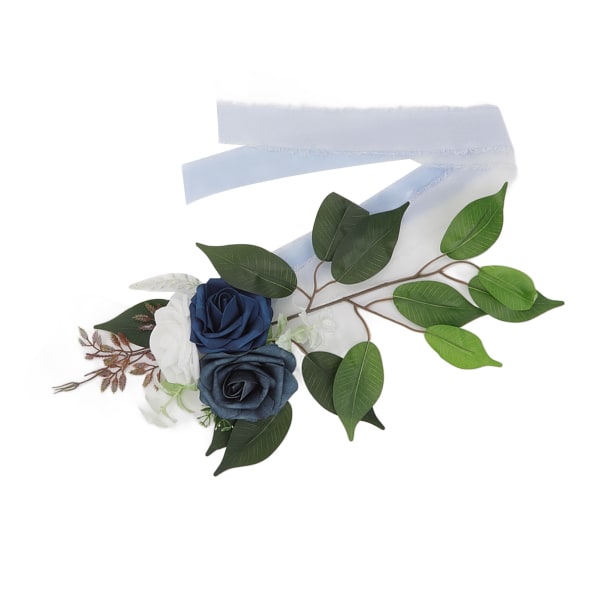 Elegant kunstig rose bryllup stol ryg dekoration
