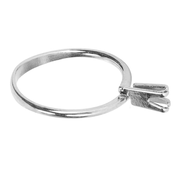 Blank Ring Base Stål Kort Fire Klør Utsøkt Glanset Lett Fingerringer Komponenter for DIY Håndverk Smykkefremstilling Sølv