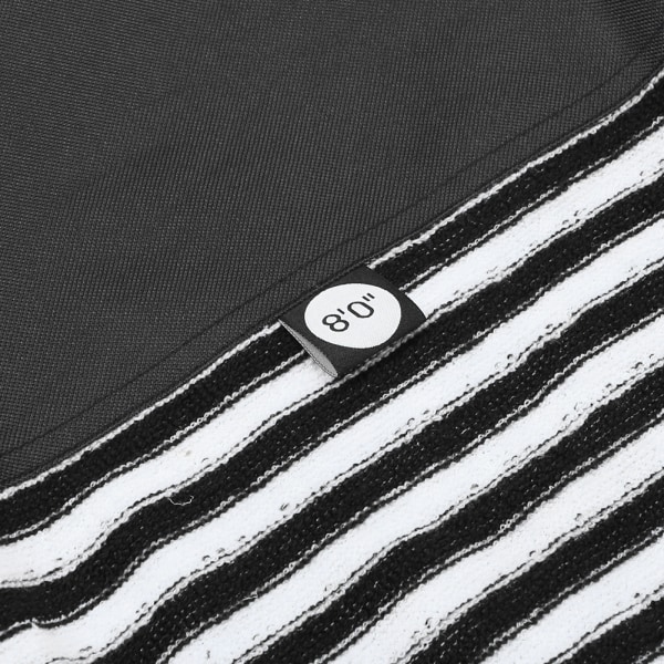 Polyester Black White Stripe Surfebrett Sock Cover Protection Bag for Hard Board Shortboard Black White Stripe