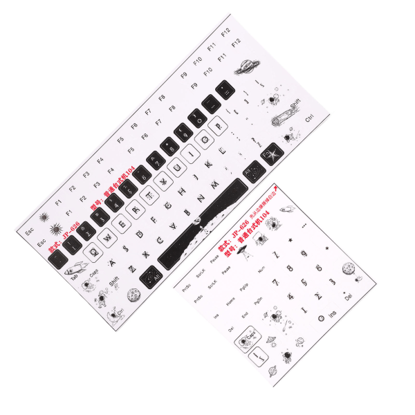 2 st Tangentbordsdekaler Universal Desktop Computer Mekanisk Gaming Ersättning Tangentbord Keyboard Matte Stickers