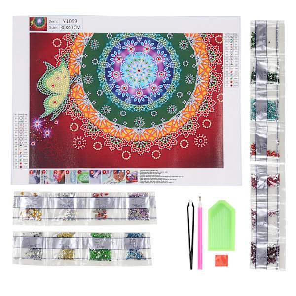 Rhinestone-målning Tredimensionell effekt Inte lätt att falla av Fade Rhinestone-målning Paket för heminredning(Y1059 )