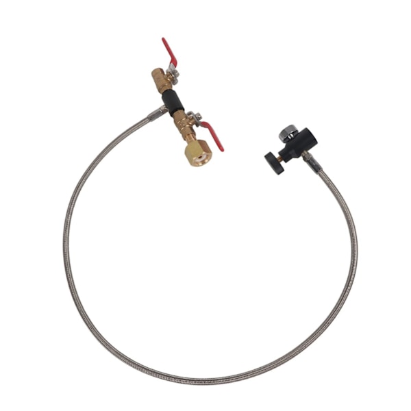 CGA-320 CO2-sylindersylinderpåfyllingsadapter med slange for påfylling av brusbeholder 36\" med måler