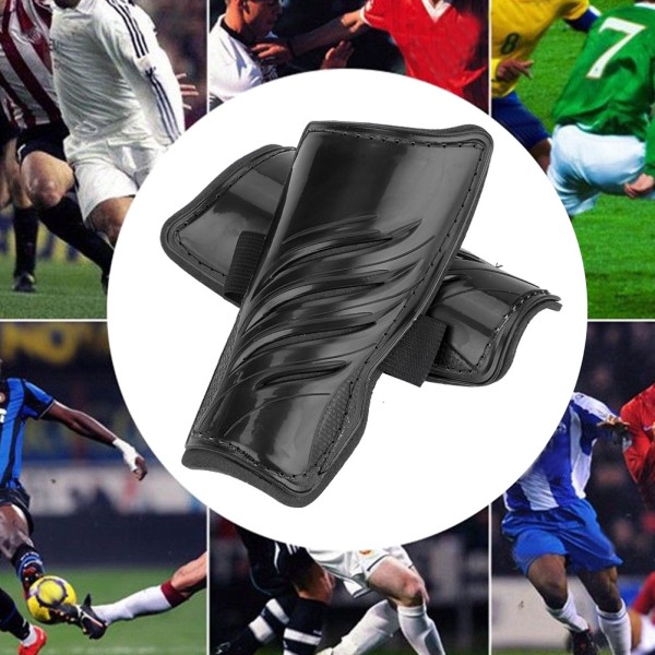 Barnefotballsport benbeskyttere - Beskytt barnas ben under fotball Black