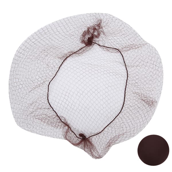 144 st Hårnät Nylon Engångs Perukmössa Andningsbart Hårnät för Hemsalong Mörkbrun