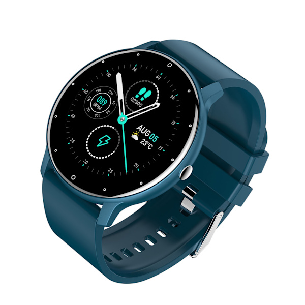Smart Armband Smart Watch med Puls och Blodtryck Väderprognos för Herr Dam Blå