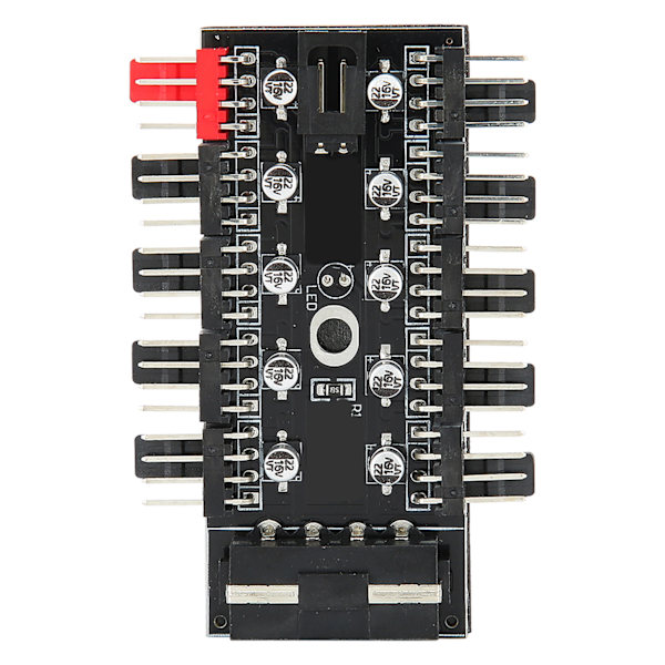 PC-kabinet ventilatorhub computer temperaturregulator 4-bens CPU-kølehub til computerkabinet med PWM-kabel 4D-interface