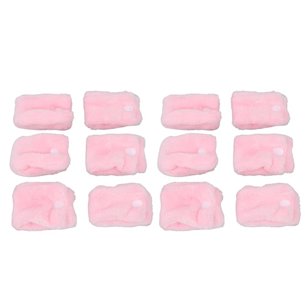 12 st Värmelös Coral Fleece Hårrullar Hårrullare DIY Curl Hårstylingverktyg Rosa