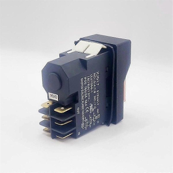 KJD17 6-polig Elektromagnetisk Start Tryckknapp Strömbrytare 18A AC127V IP55 Vattentät Utrustningssäkerhet