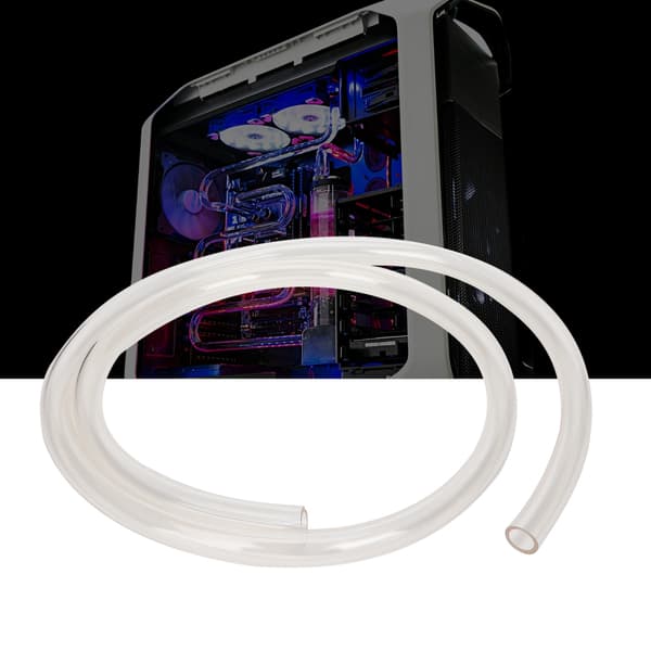 Universal 3/8 Slim Computer PVC Vandkølingsrør Vandblok Blødt Rør 9.5x12.7mm (Transparent)