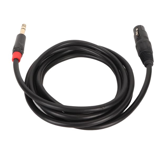 Mikrofonkabel 2m Lang XLR Hun til 1/4 Tomme TRS Balanceret Signal Interconnect Kabel