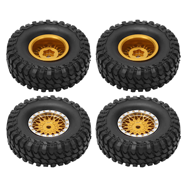 4 kpl RC-auton pyörää navalla AXIAL SCX24 AXI90081 AXI00001 AXI00002 1/24 pyörännavan rengassarja Vihreä