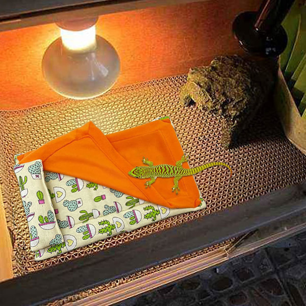Sovesekksett for reptiler - Myk og varm hule for skjeggagam, leopardgekko, øgle