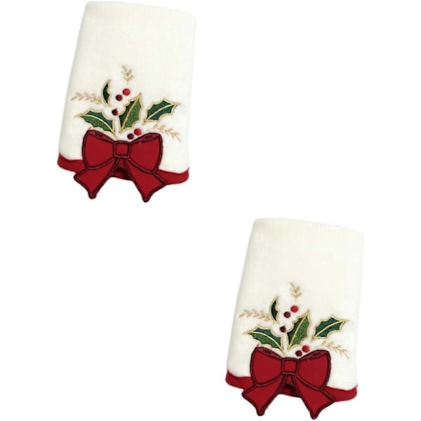 2 st Julhanddukar Julbadhandduk Julhandduk Bomull Ansiktshandduk Jul Ekologisk Ansikte