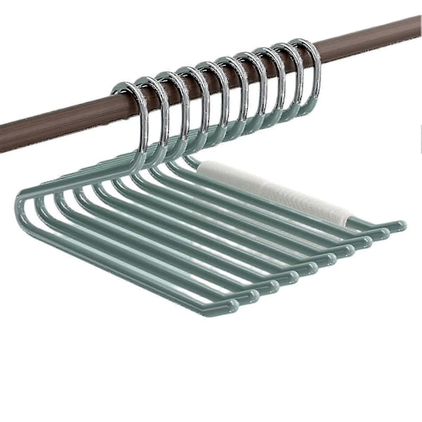 Bukser/slacks Bukse Bøjler Stærke og Holdbare Anti-rust Metal Bøjler Svane Type Tøjbøjle Zekai Matcha Grøn