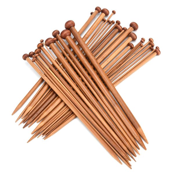 36 st Stickor, Enkelspetsade Karboniserade Stickor Spetsskydd DIY Handgjorda