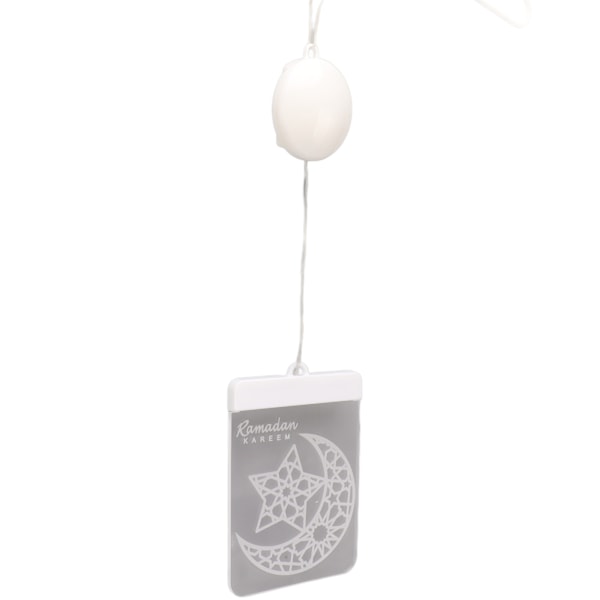 Eid Ramadan Vindueslys 3D Måne og Stjerne Islam Mubarak Ramadan Dekorative Lampe til Udendørs Indendørs Soveværelse Ferie