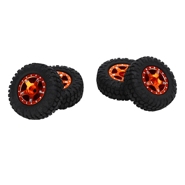 RC-bilhjul og dekk til Axial SCX24 modell 1/24 fjernkontrollbil oppgraderingstilbehør oransje