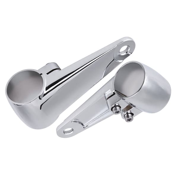 2 stk. krom motorsykkel frontlys sidefeste gaffelbrakett for 35mm-41mm gaffelrør