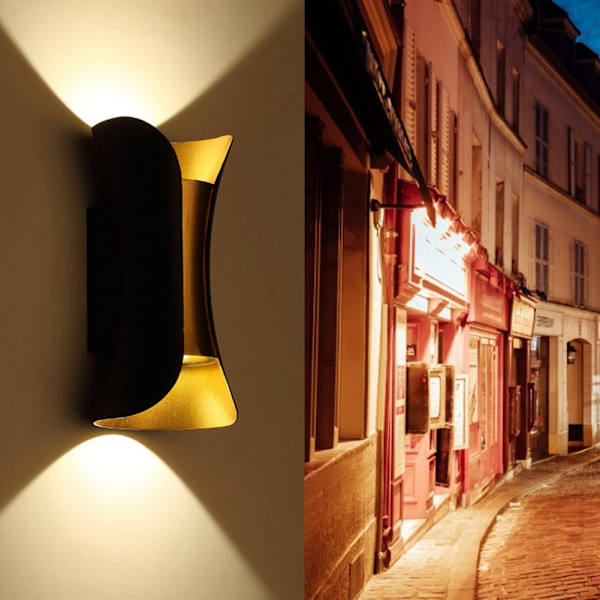 LED-vägglampa inomhus utomhus vardagsrum korridor vattentät vägglampa