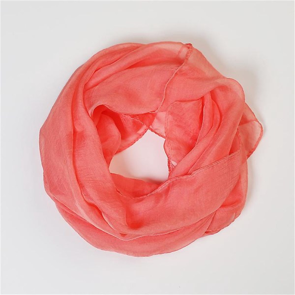 Vacker Gradient Paljetthalsduk för kvinnor - Orange Powder Shiny Scarf