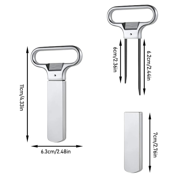Korketrækker Vinflaske Øloplukker To-tandet Korketrækker til Vinflasker Champagne Vinelskere