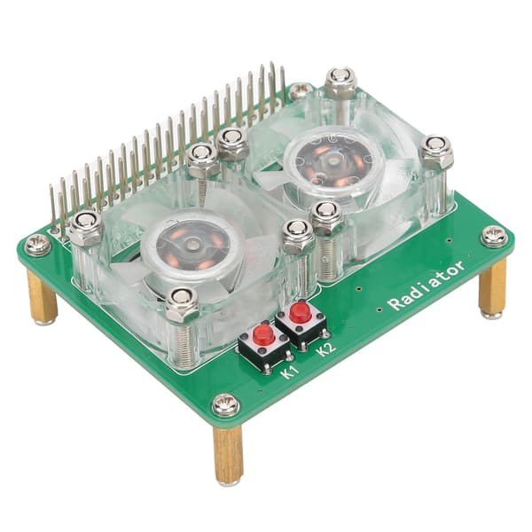 Køleventilator Modul Dobbelt Køler Udvidelseskort Computertilbehør til Raspberry Pi