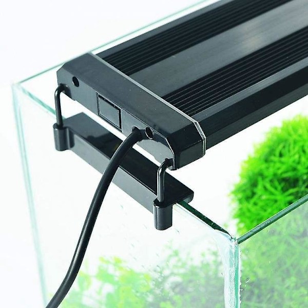 12W Fuld Spektrum LED Akvariebelysning med Timer og Justerbare Beslag til 40-55cm Fisktanke
