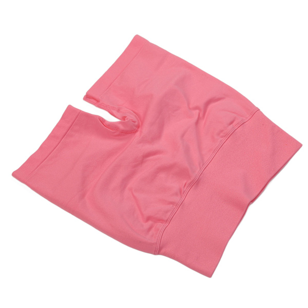 Hög midja Höftlyft Yoga Shorts Dam Mjuk Andas Magkontroll Atletisk Löpning Workout Shorts Rosa L