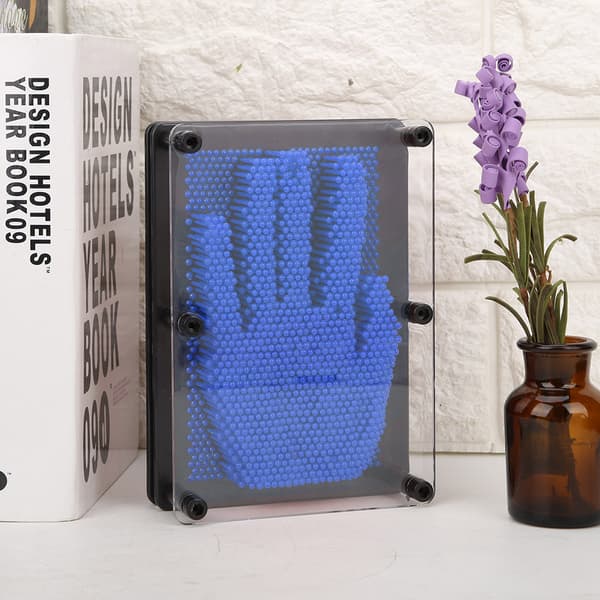 3D Klon Håndmodel Børn Plast Hånd Ansigt Model Dyb Blå Klon Pin Art