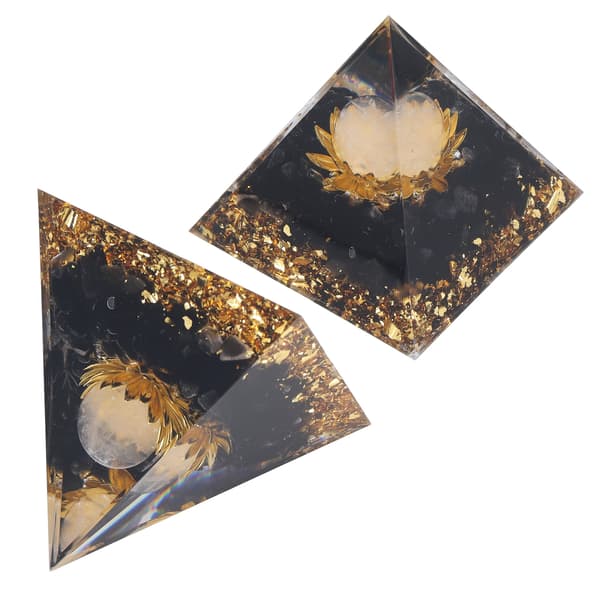 Orgon Healing Pyramide Energi Balansering Positiv Kraft Stein Pyramide Dekorasjon for Meditasjon Soverom Kontor