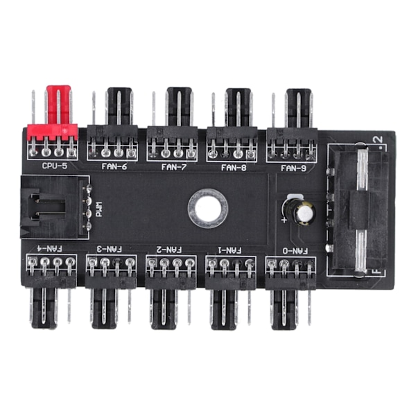 Kabinettventilatornav 4-bens interface 10-vejs splitter hastighedsregulator computertilbehør 12V