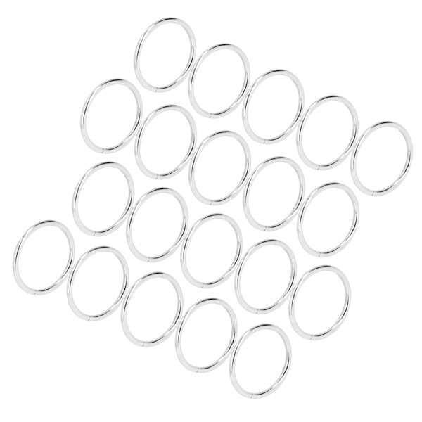 20 st metallringar Hållbara järncirkel O spännen ringar för DIY bälte handväska spänne hårdvara kläder dekoration
