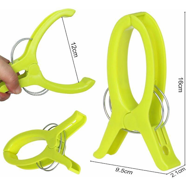 Store plastik strandstol clips - Sæt med levende farver, Deluxe Edition med metalfjedre