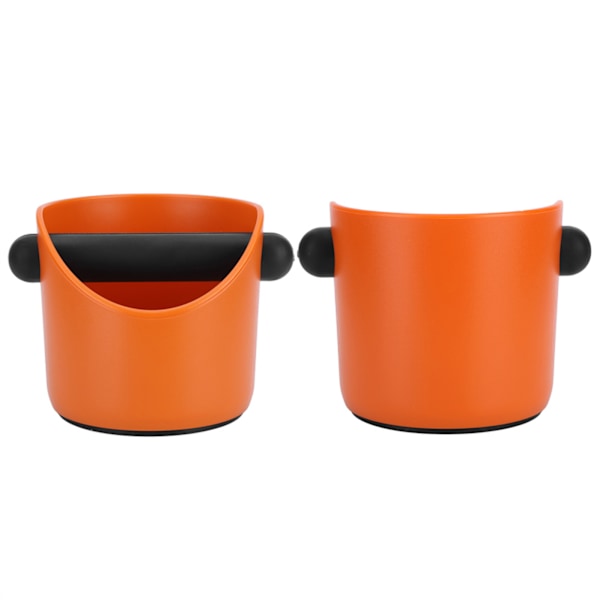 Mini kahvinpurujen säiliö, liukumaton suora portti, kotitalousjauhatusämpäri, koputusastia, laatikko (oranssi)