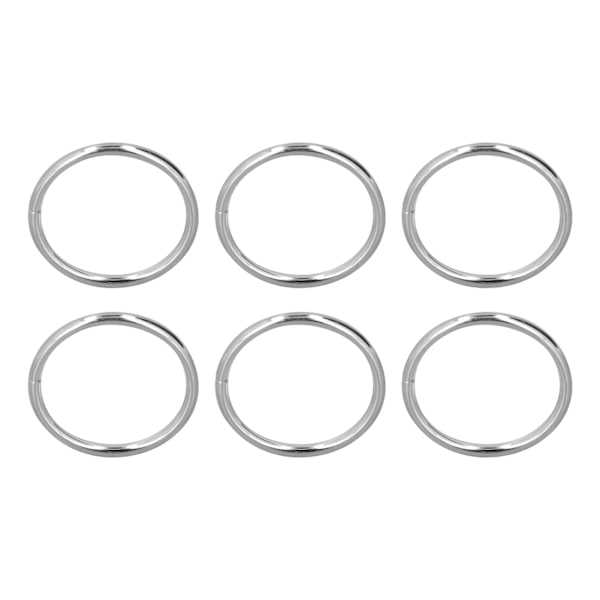 50 st metallringar Hållbara Starka Järn Multifunktionella Blanka Ljusa Färg Metall O-ringar för DIY-projekt 32x3,5 mm Silver