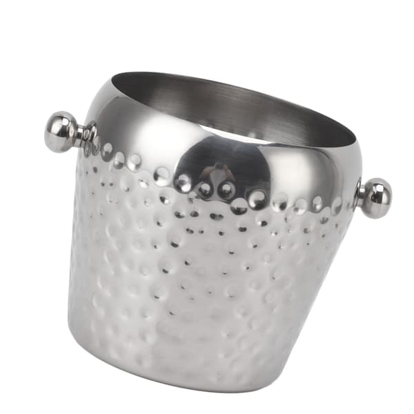 Isbøtte i rustfritt stål, miniisolert frysebeholder for bar, vin, champagne, 1L sølv