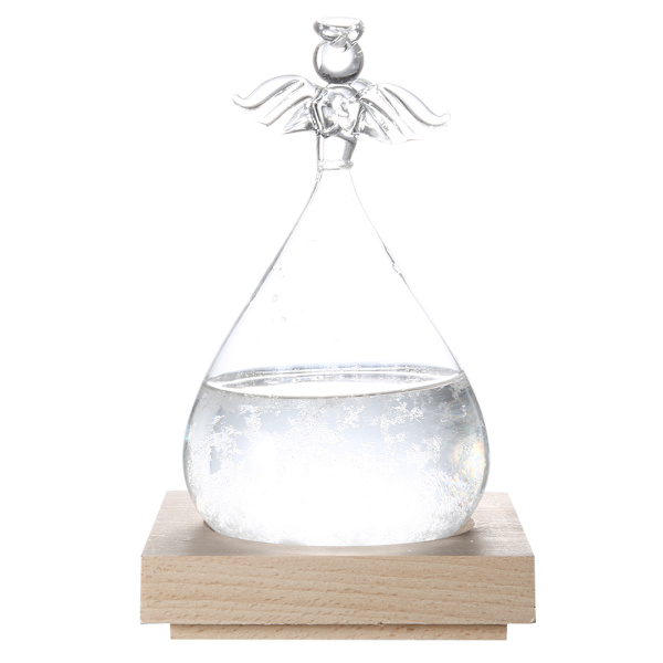 Innovativ engel dekor form vejrudsigt glasflaske hjem ornament Valentinsdag gave hvid