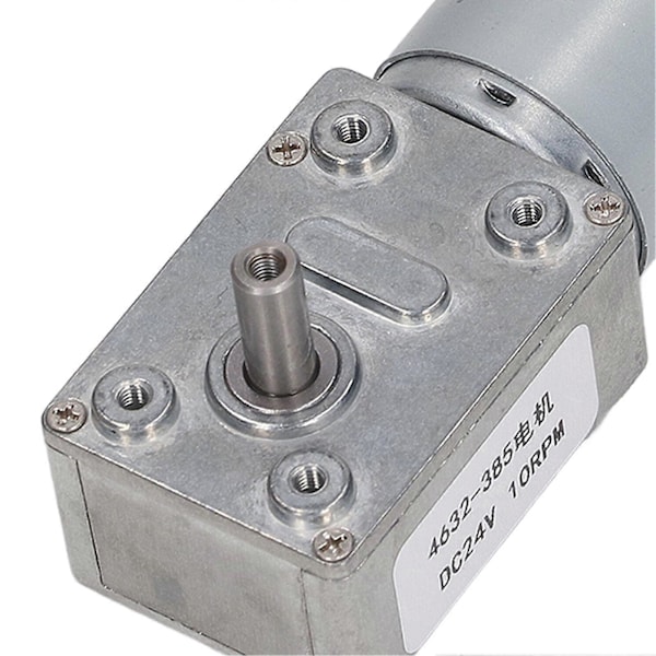 DC Reduktionsmotor CW CCW Stabil Exakt Drift Aluminium Mässing Snäckväxelmotor DC24V 10RPM