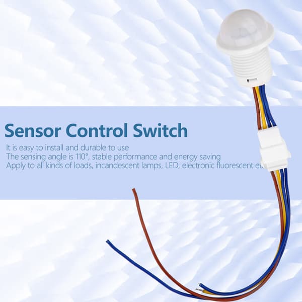 Mr HW06A LED Automatisk Infraröd Rörelsesensor Kontrollbrytare 1-40W 35*25mm