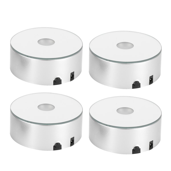 4 stk lysbase for krystallkulekunst LED-skjermstativ Hjemmedekorasjonsutstyr Fargerikt lys