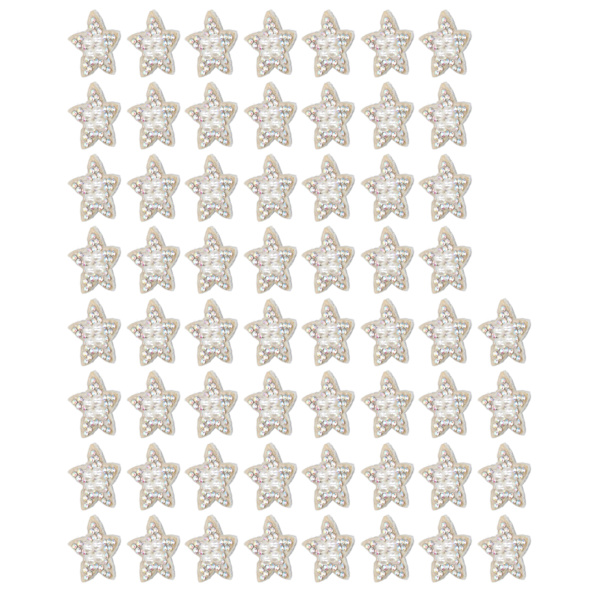 60 st Star Patches Shiny Faux Pearl Rhinestone Korrekt storlek Multi Purpose Sy On Patches för väskor Skor Kläder