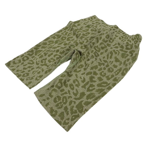 Yoga Shorts Butt Lifting Wideband Høy Midje Leopard Print Sports Biker Shorts for Running M