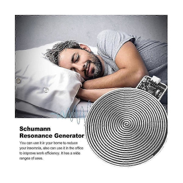 USB Strømforsyninger 7.8Hz Schumann Bølger Ultralavfrekvent Pulsgenerator Søvnforbedrer Sirkulær