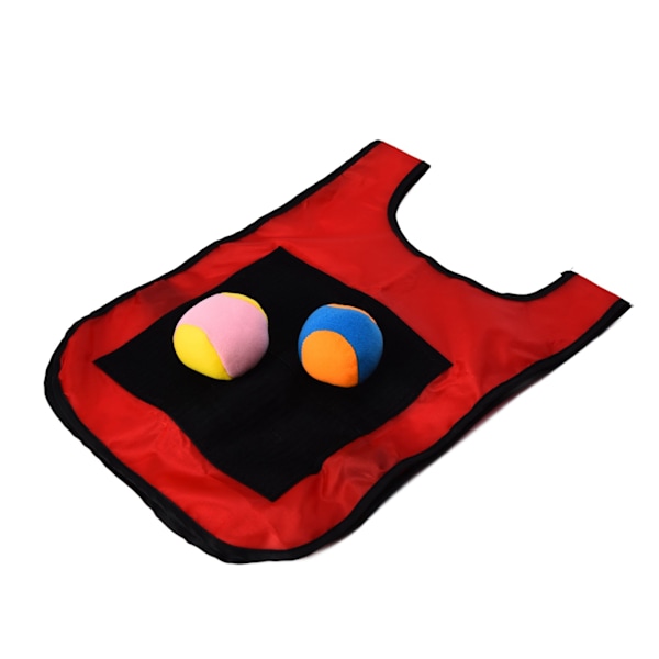 Selvklæbende Dodge Ball Legetøjssæt Klæbrig Bold Vest 2 Bolde Børn Fange Kaste Bold Udendørs SpilRød