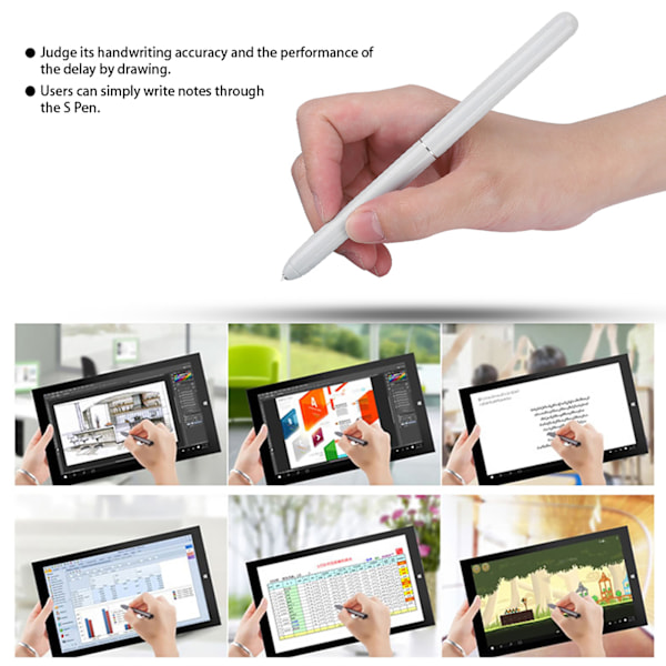 Touch Stylus S Pen erstatning for Samsung Galaxy Tab S4 SM-T835 T830 Hvit