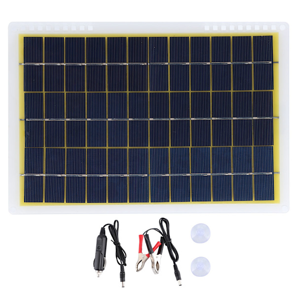 18V 10W Udendørs Solcellepanel Strømpanel Fotovoltaisk Modul Samling til Rejse Camping