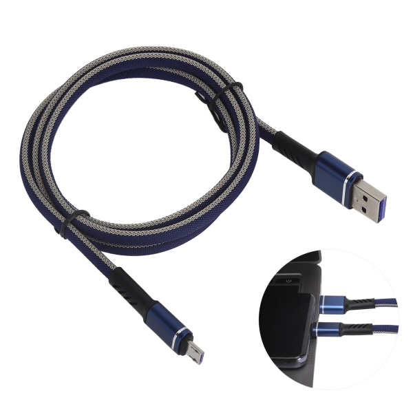 5A 1m Intelligent Hurtiglading USB-kabel Dataoverføringsledning for IOS/Android MobiltelefonMicro