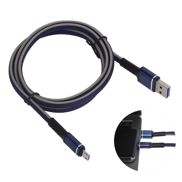 5A 1m intelligent hurtigopladning USB-kabel Dataoverførselsledning til IOS/Android MobiltelefonMicro