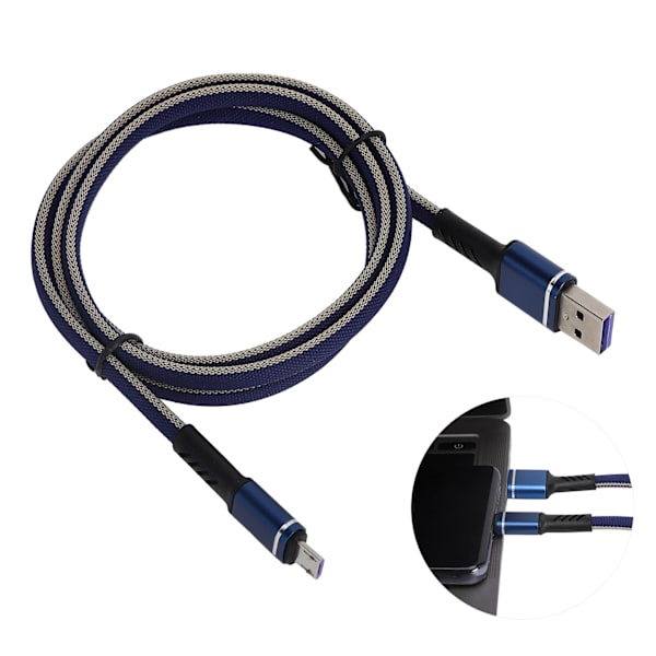 5A 1m Intelligent Snabbladdning USB -kabel Dataöverföringstråd för IOS/Android MobiltelefonMicro