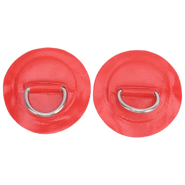 2 stk. oppustelig båd kajak D-ring pude patch PVC marine rustfrit stål fastgørelsesspænde (rød)